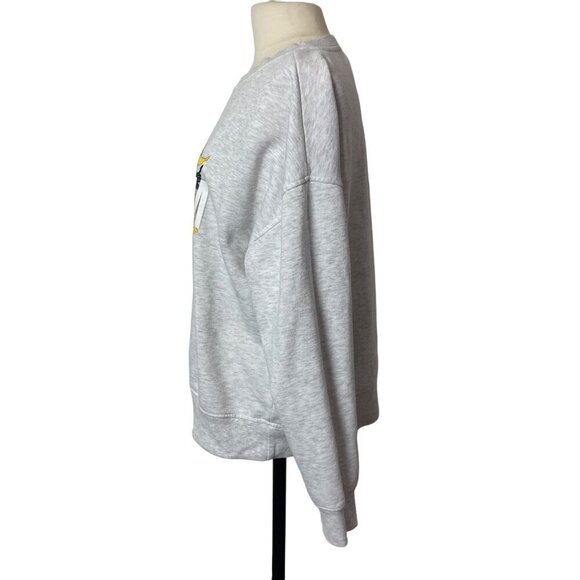 Space Jam A New Legacy Sweatshirt Womens Medium Tweety Bugs Lola Daffy Gray - Picture 7 of 12